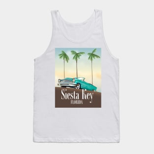 Siesta Key Florida travel poster, Tank Top